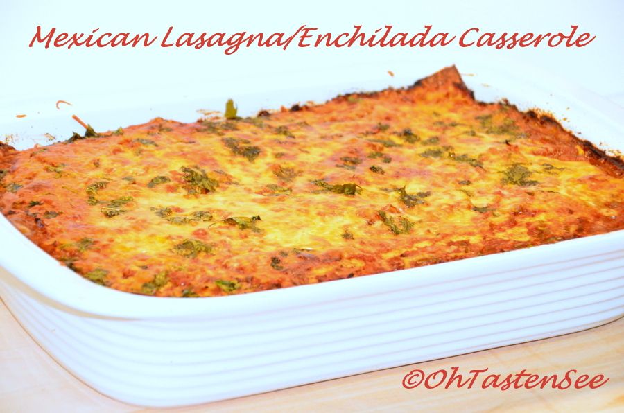 Mexican Lasagna(Bean and Cheese Enchilada Casserole)
