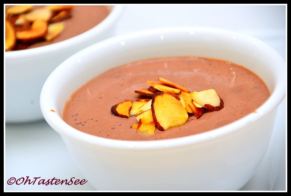 Silken Tofu Chocolate Pudding(Low Carb/Gluten Free/Sugar free/Vegan/Paleo)