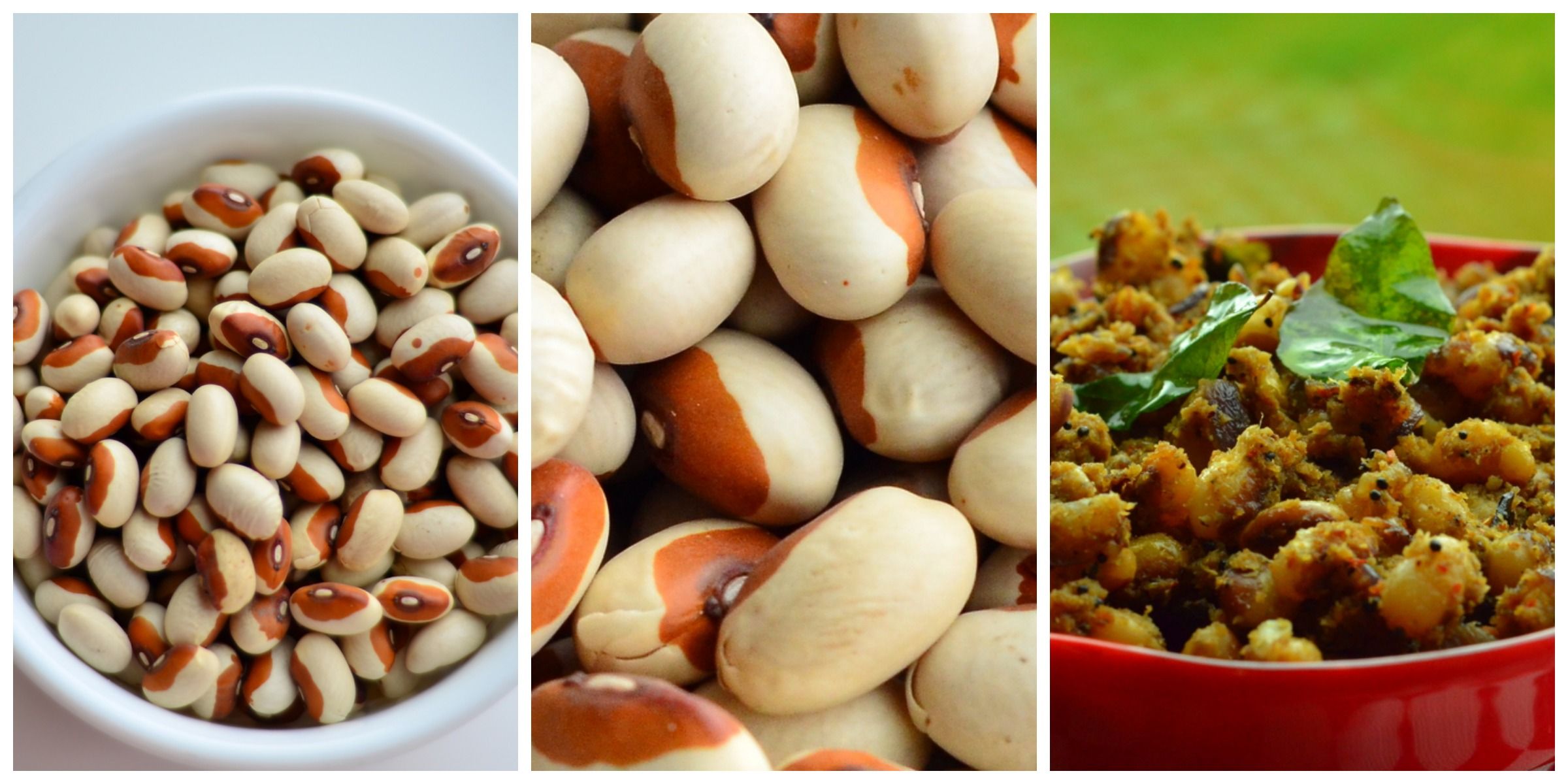 Borlotti beans aka Cranberry beans dry curry/ Butter beans masala varuval