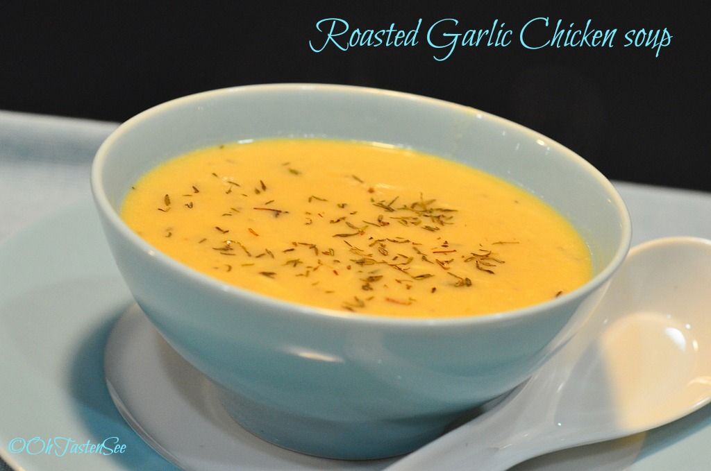 Roasted Garlic Chicken Soup