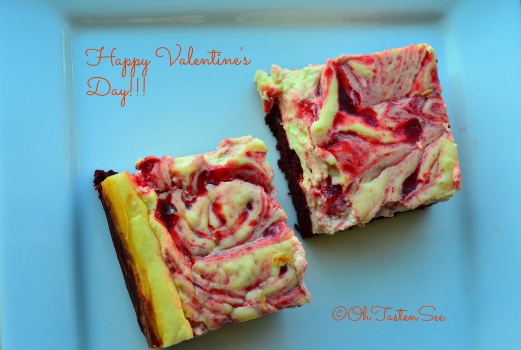 Strawberry Swirl Red Velvet Cheesecake Bars(Gluten Free/Sugar Free/Low Carb/Made with Almond flour)