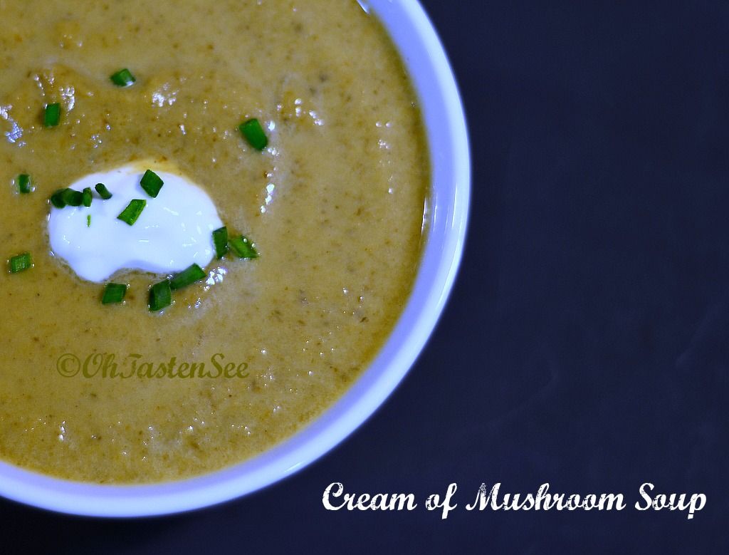 Cream of Mushroom Soup - without cream(Vegetarian SBD Phase1 Recipe of the Month)