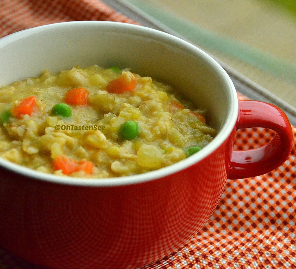 Vegetable Masala Oats/ Savory Oats Porridge