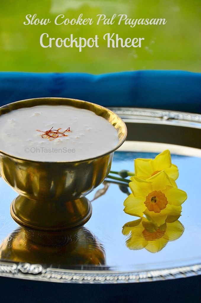 Slow Cooker Kheer(Indian Style Rice pudding in Slow cooker)