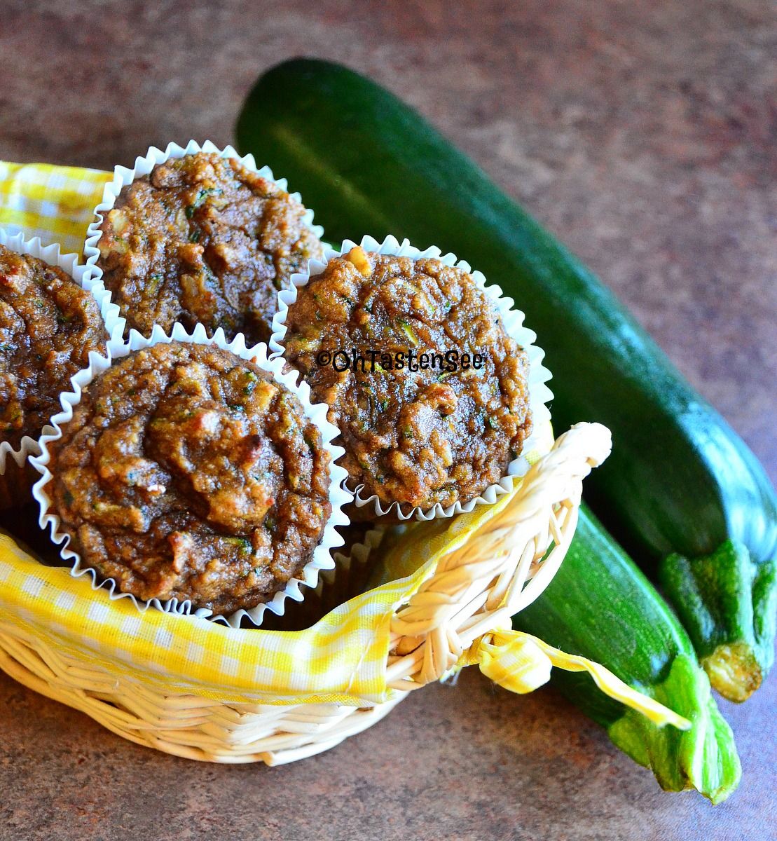 Coconut Flour Zucchini Muffins(Gluten Free/Refined Sugar Free/Low Carb)