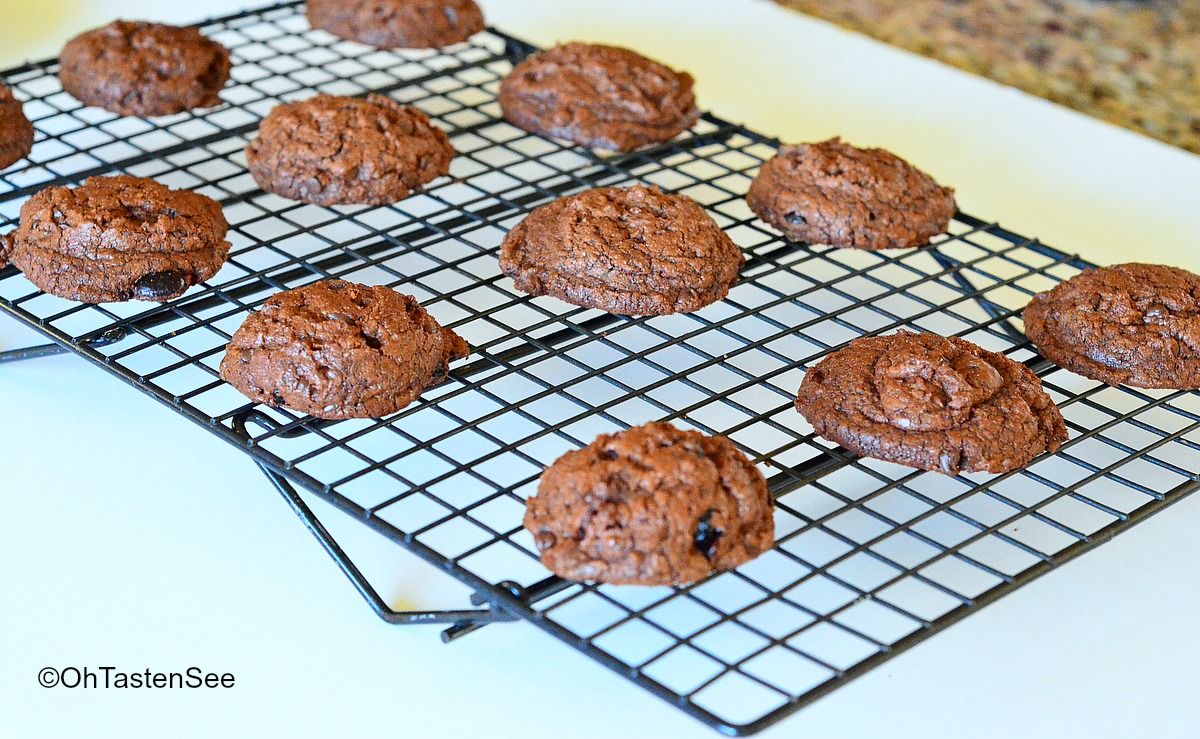 Triple Chocolate Cranberry Cookies