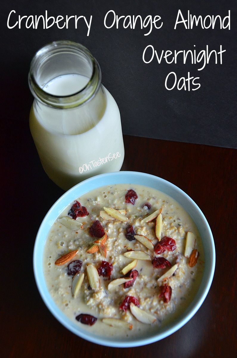 Orange Cranberry Almond Overnight Oats